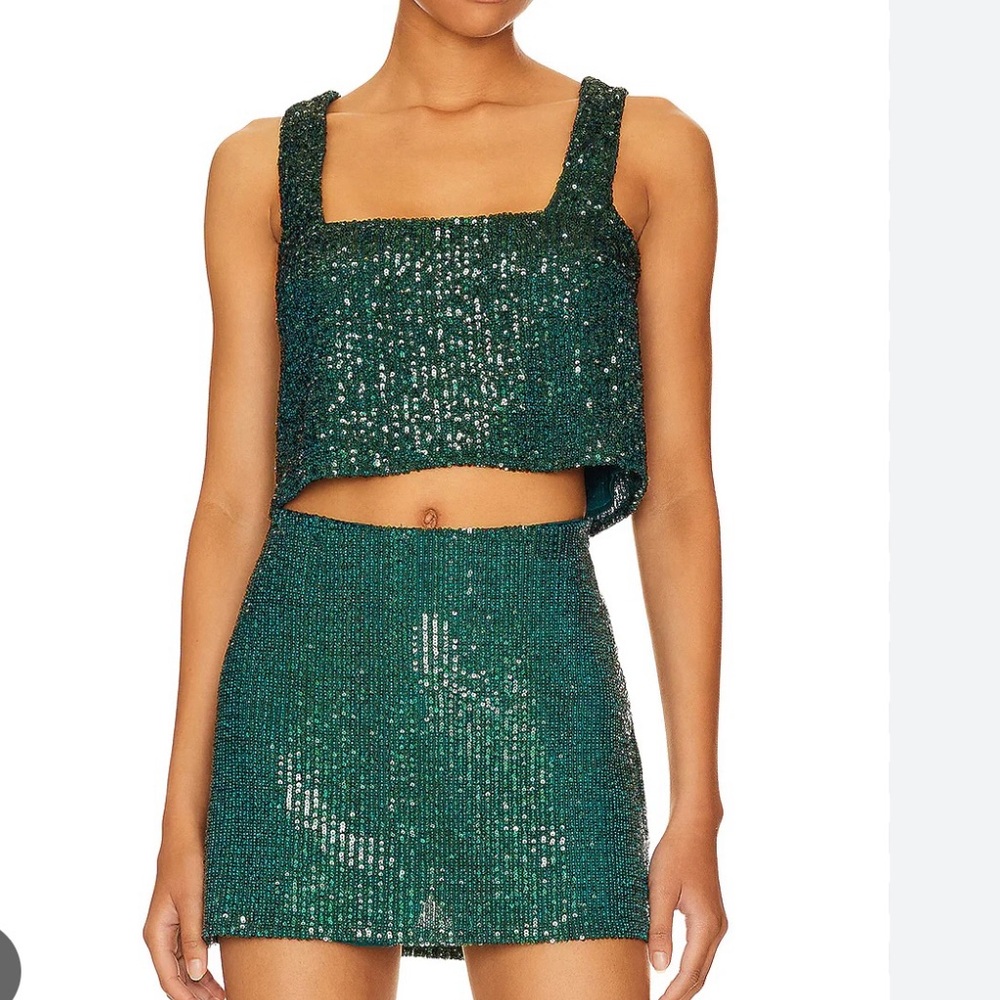 Show Me Your MuMu Teal Tara top AND skirt